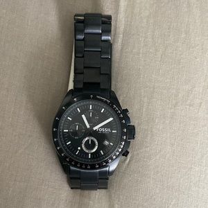 New with tags black fossil watch